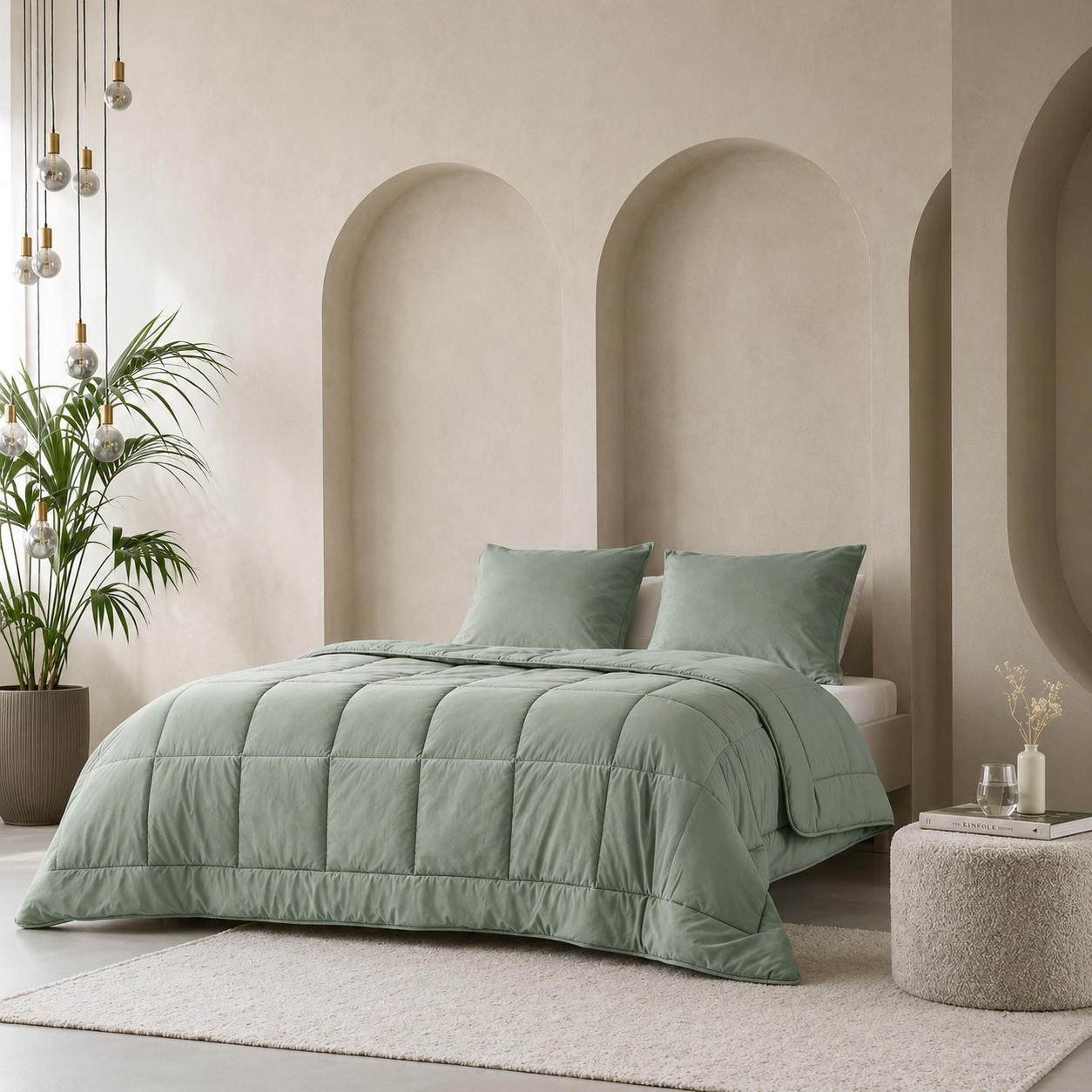 Vytalia Couette 2 en 1 Vert Menthe