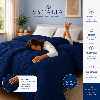 Vytalia Couette 2 en 1 Bleu Nuit